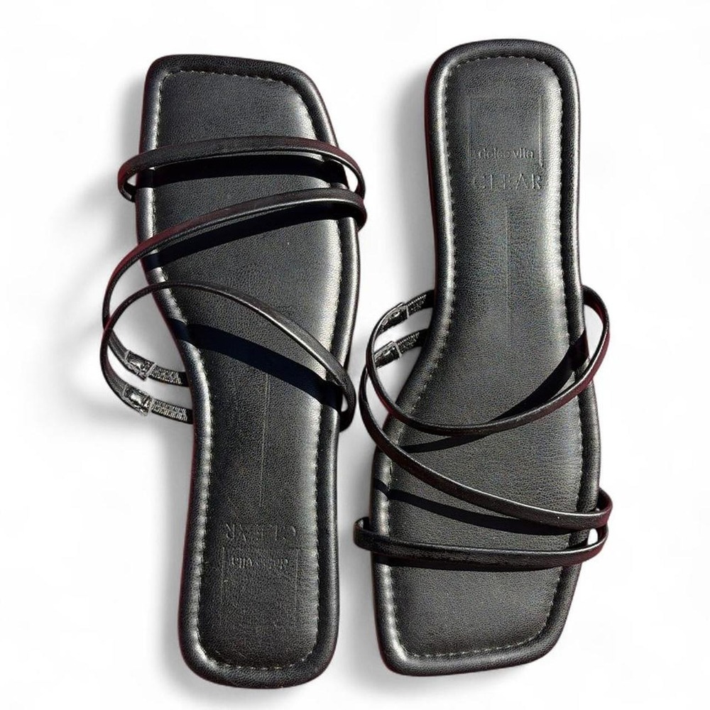 Dolce Vita Clear square-toe strappy sandals